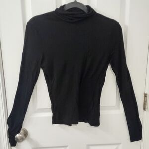 H&M Fitted Black Layering Turtleneck Long Sleeve Size S